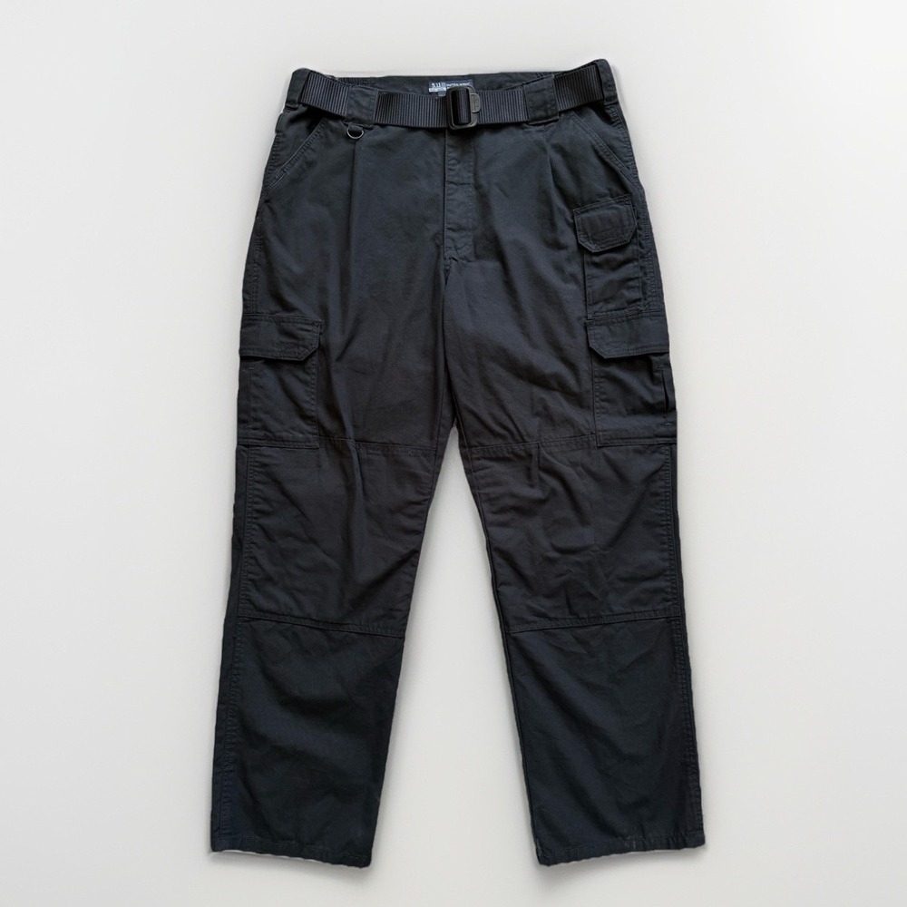5.11 Tactical Mens Cargo Canvas Pant Men 36x32 Black Belted Police Uniform 74251